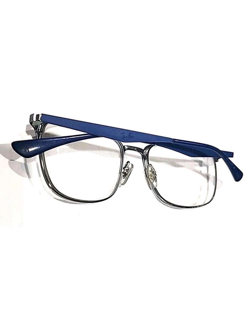 Ray Ban RB6421 3041 Blue Silver Metal Square Eyeglasses Frame 54-18 145 - Picture 6 of 10